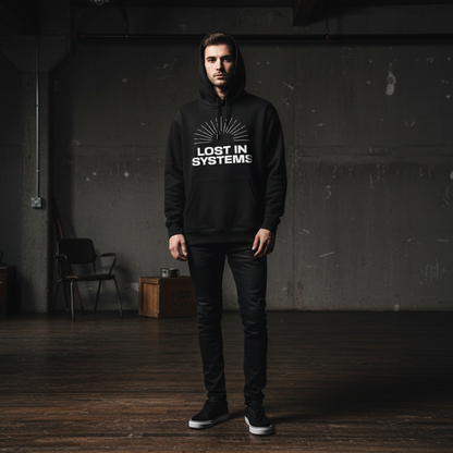 Lost In Systems Black Hoodie