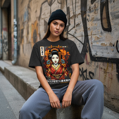 Japanese Geisha Streetwear Art T-Shirt