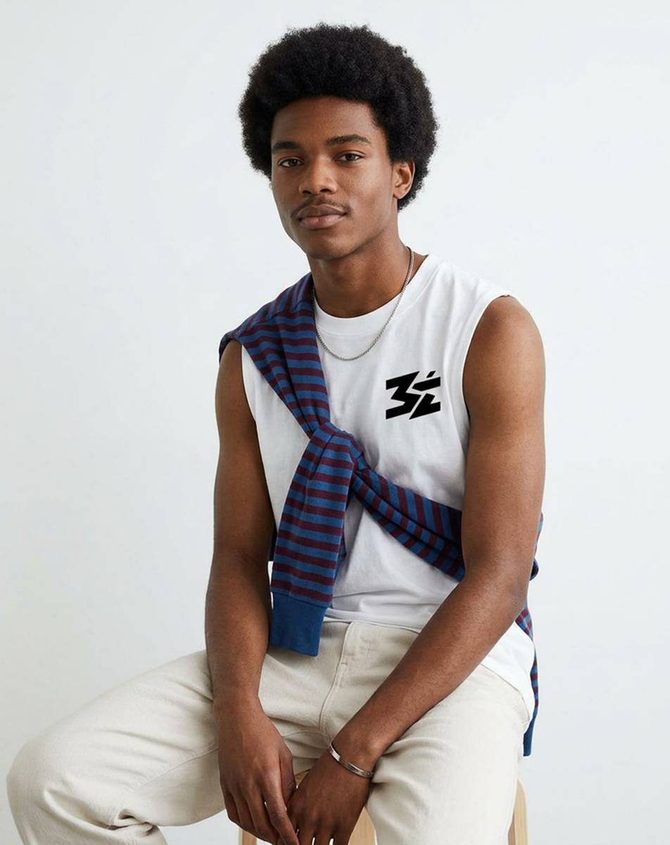 White Minimal Logo Tank Top - Belarté