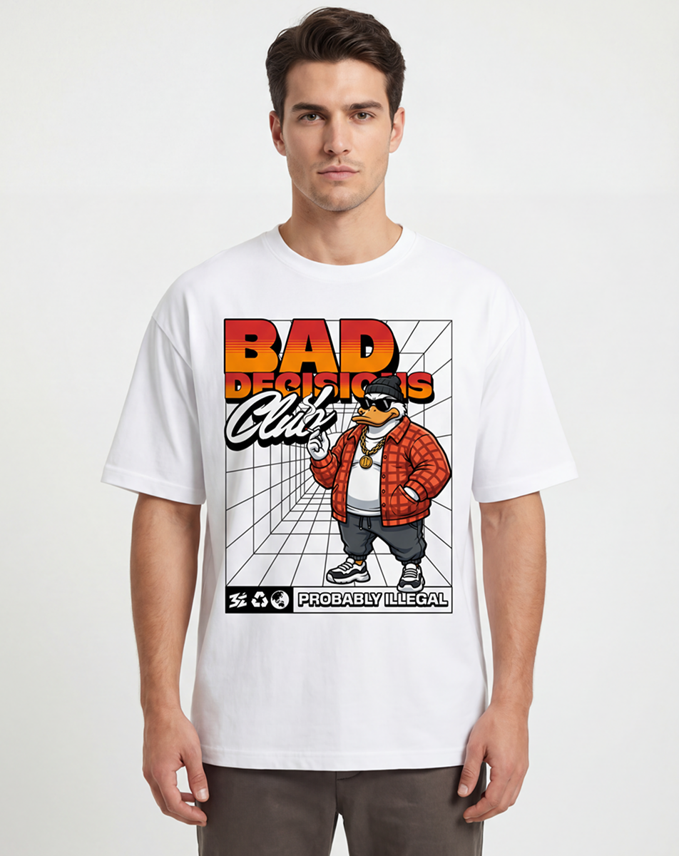 Bad Decisions Club Duck Graphic T-Shirt - Belarté