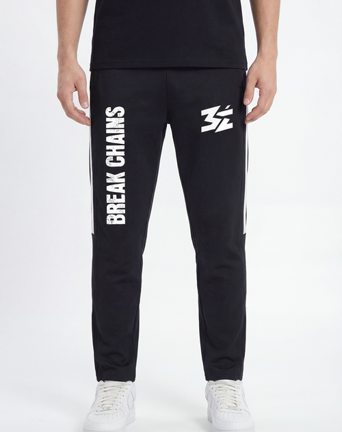 Black Side Stripe Joggers - Belarté