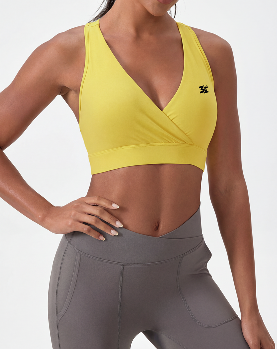 Women's Crossover V-Neck Sports Bra - Belarté