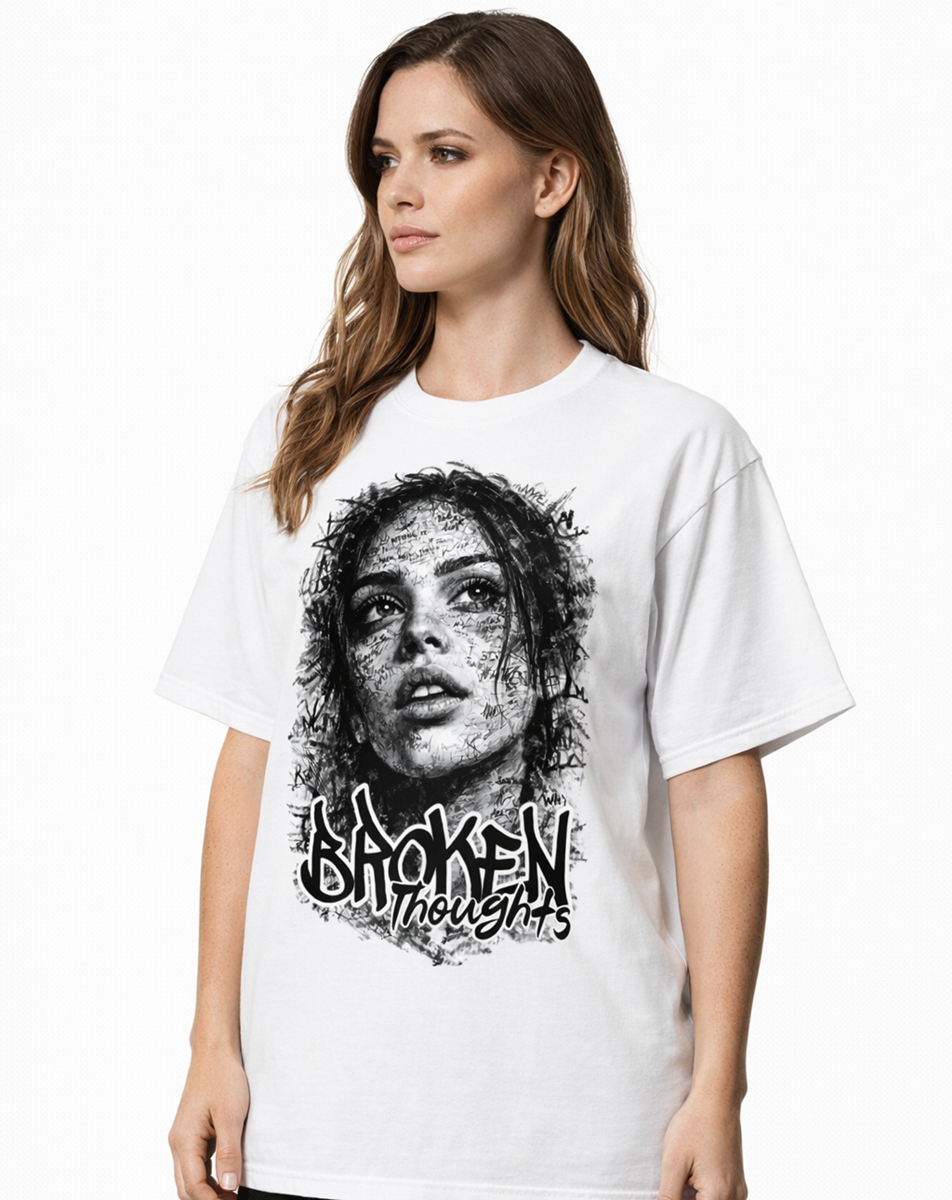 Broken Thoughts Dark Art Streetwear T-shirt graphique - Belarté