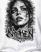 Broken Thoughts Dark Art Streetwear Graphic T-Shirt - Belarté
