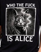 Koszulka z nadrukiem "Stoned Rabbit" – Zabawny T-shirt uliczny unisex