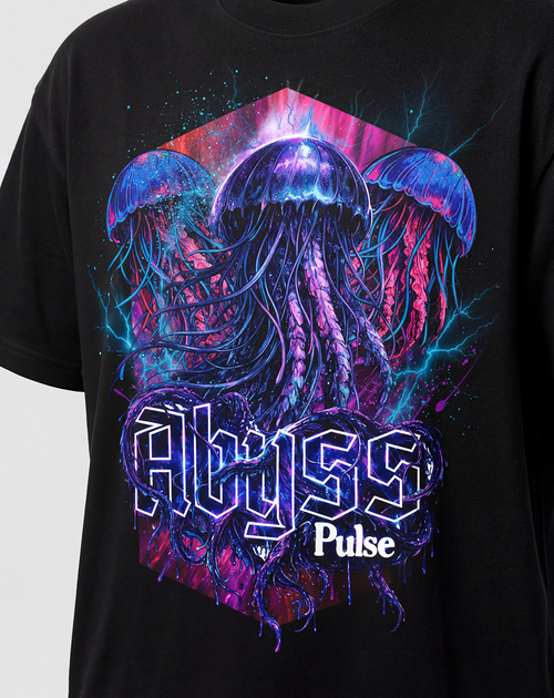 Abyss Pulse Jellyfish Streetwear Graphic T-Shirt