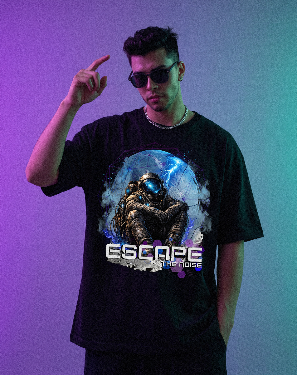 Astronaut Streetwear Graphic Space Escape T-Shirt