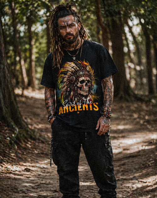 Ancient Skull Tribal Streetwear T-Shirt