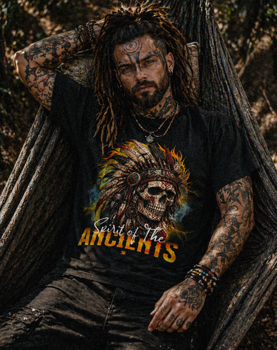 Ancient Skull Tribal Streetwear T-Shirt