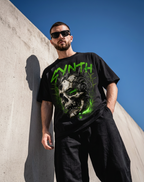 Cyber Skull Streetwear Grafik T-Shirt