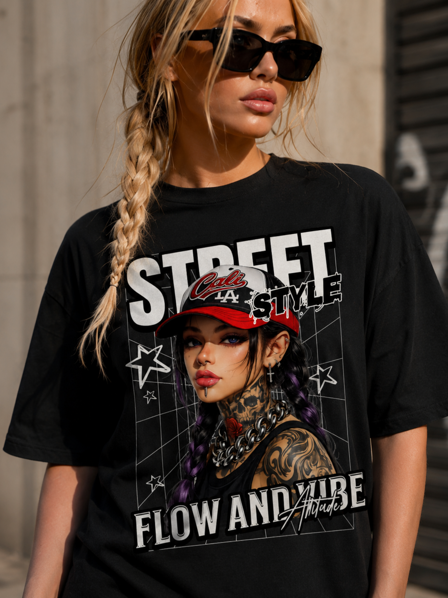 Urban Street Style Flow Graphic T-Shirt