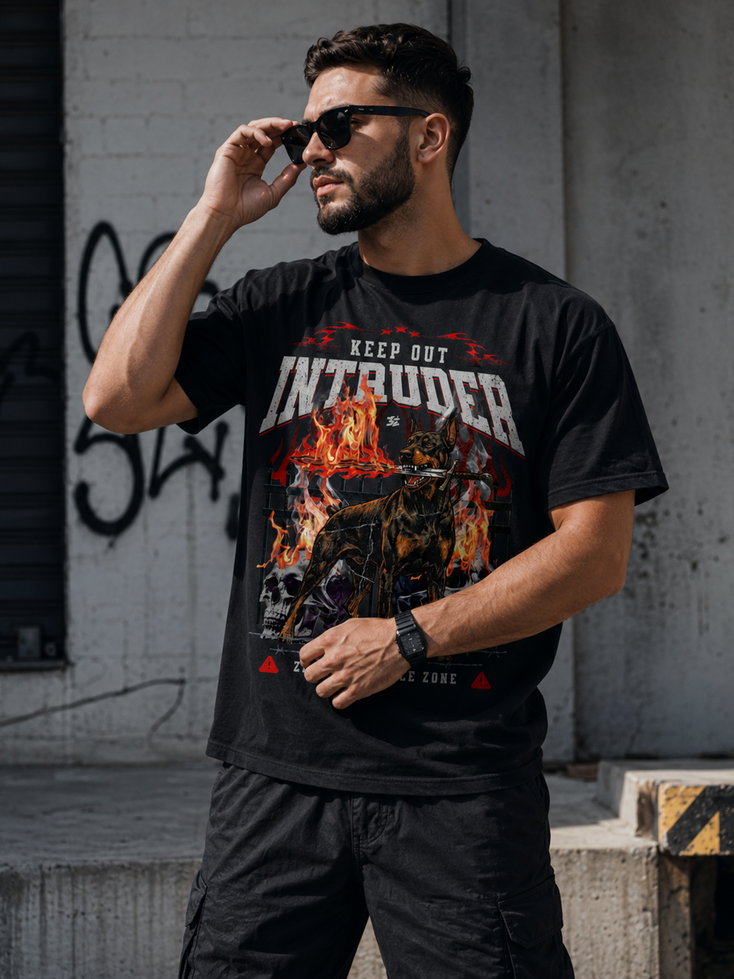 Doberman Graphic Tee Streetwear Shirt