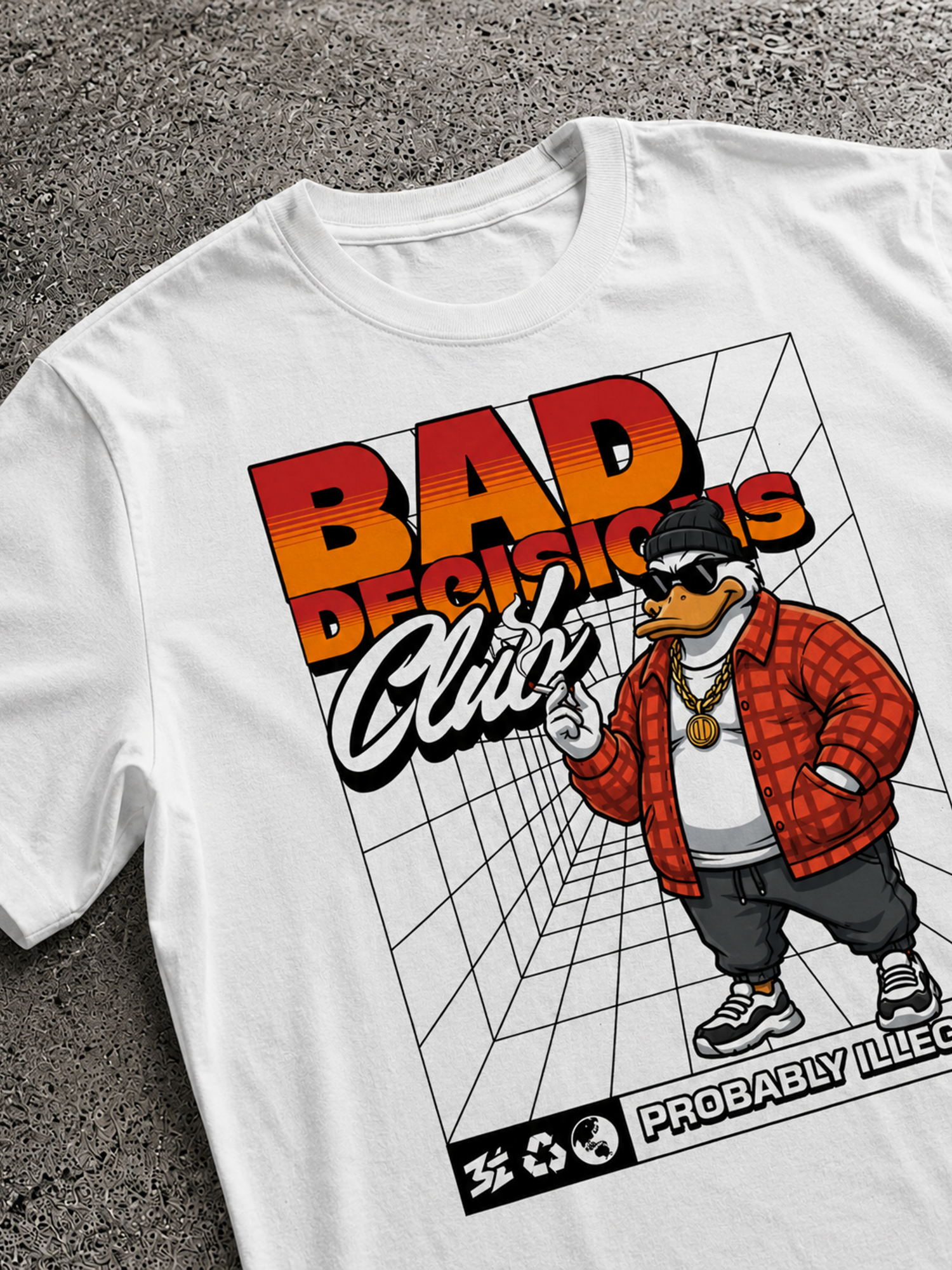 Bad Decisions Club Duck Graphic T-Shirt