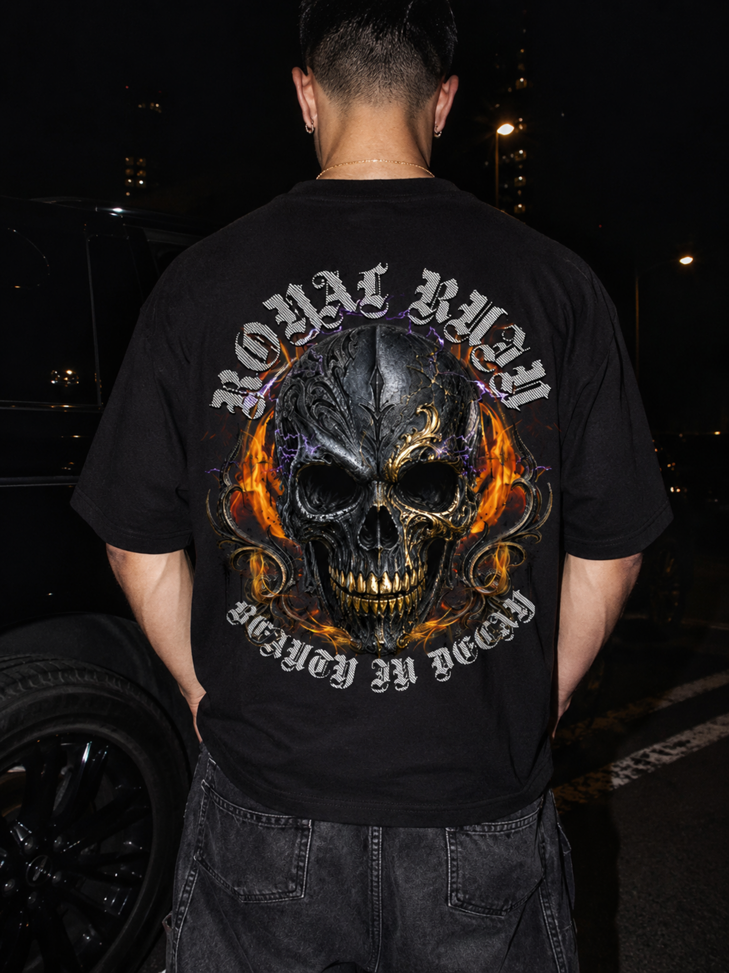 Gothic Skull Streetwear Graphic T-Shirt