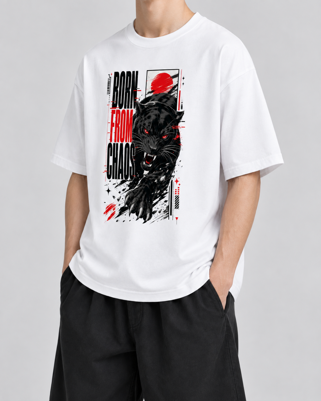 Belarté Wild Panther Streetwear T-shirt graphique - vue du produit 3