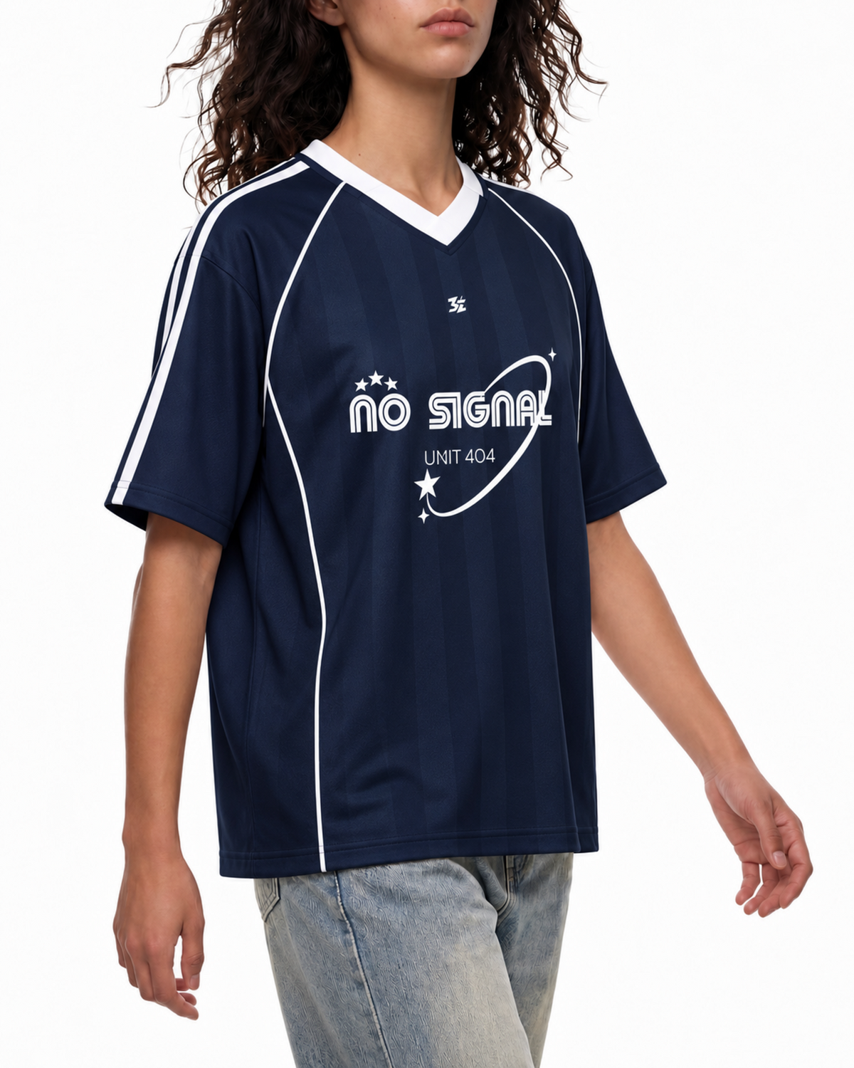 Belarté No Signal 404 Maillot back streetwear mockup in grey with 404 graphic