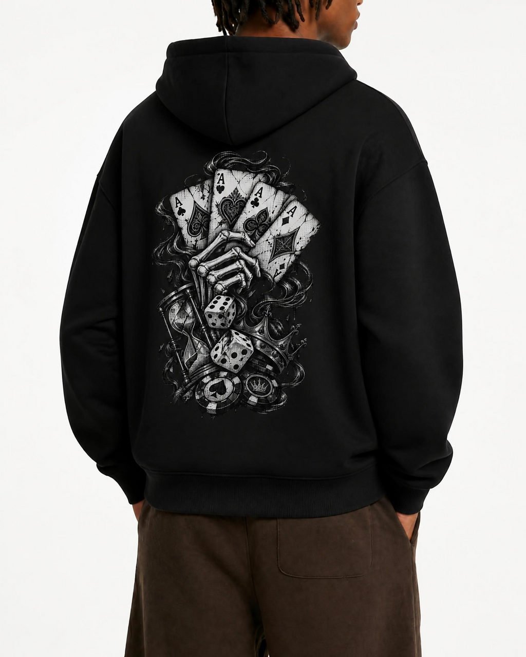 Belarté House of Fate Sweat à capuche zippé en noir - vue du produit 2