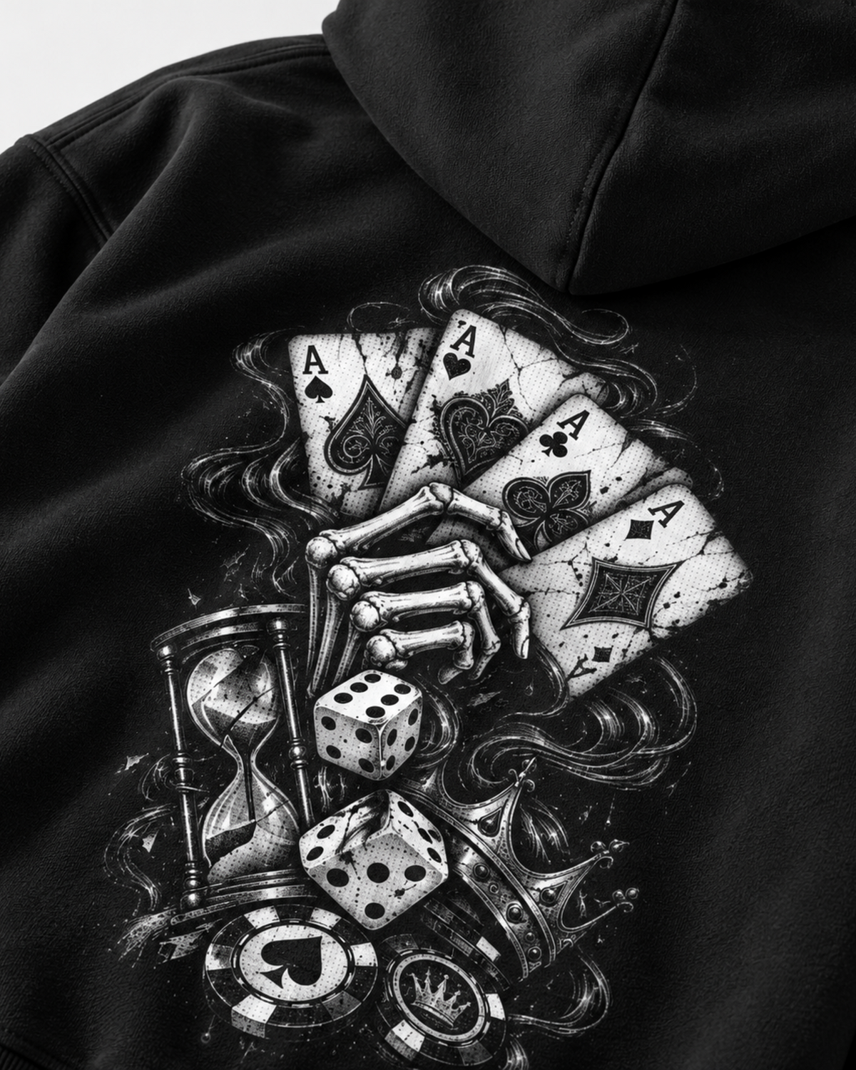 Belarté House of Fate Sweat à capuche zippé en noir - vue du produit 6
