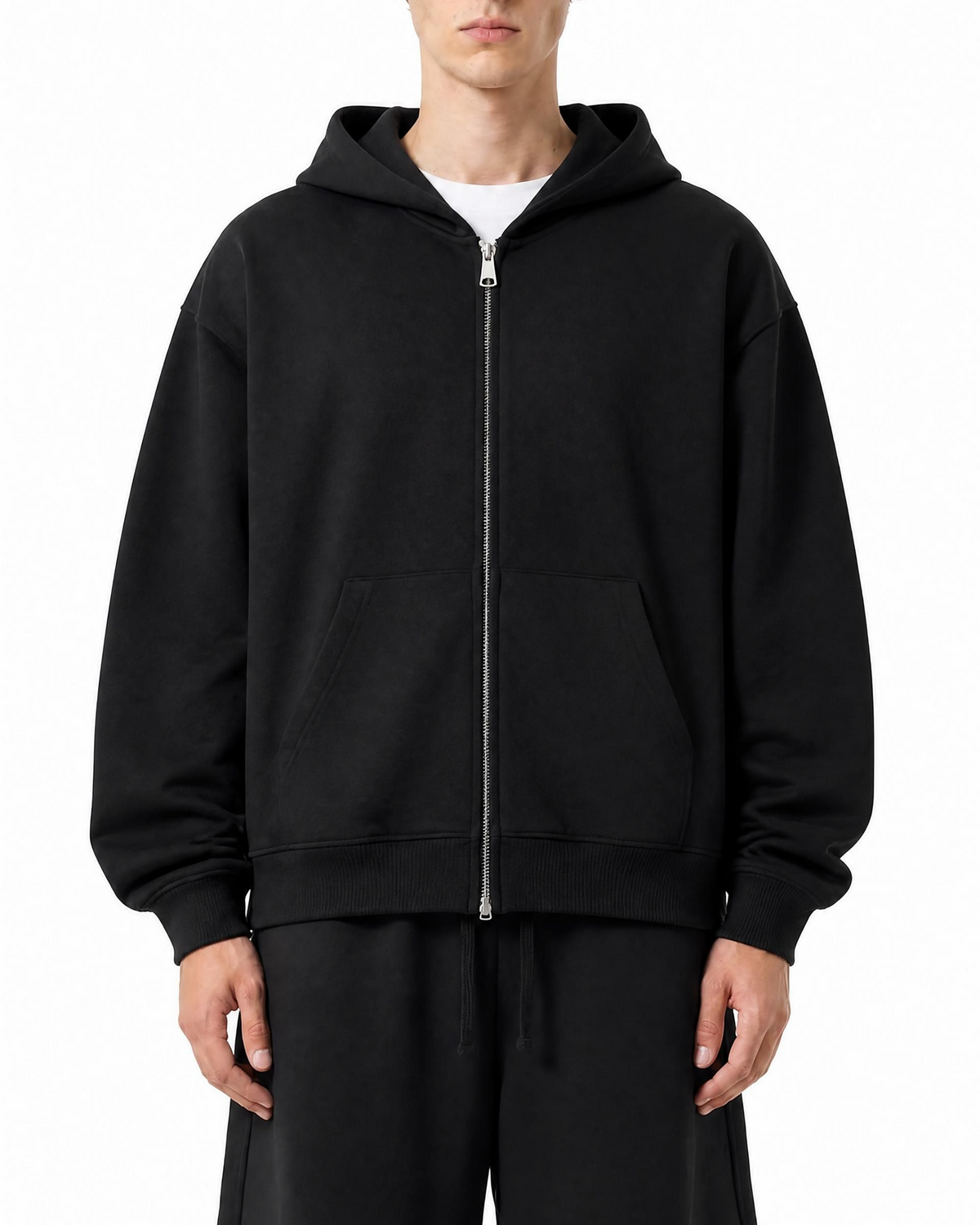 Belarté Curious About Evil Sweat à capuche zippé graphique en noir - vue du produit 5