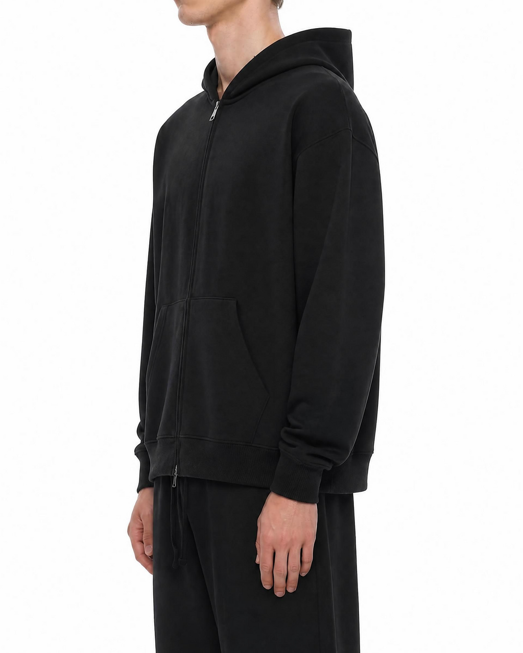 Belarté Curious About Evil Sweat à capuche zippé graphique en noir - vue du produit 4