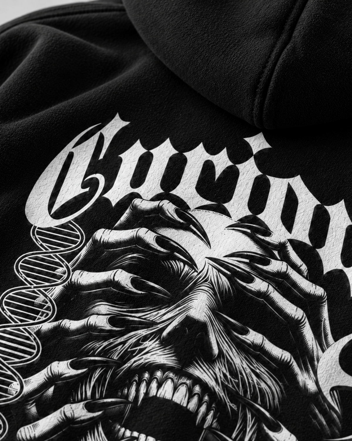 Belarté Curious About Evil Graphic Zip Hoodie in black - product view 7