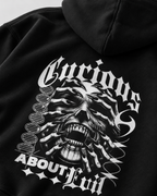 Belarté Curious About Evil Graphic Zip Hoodie in black - product view 8