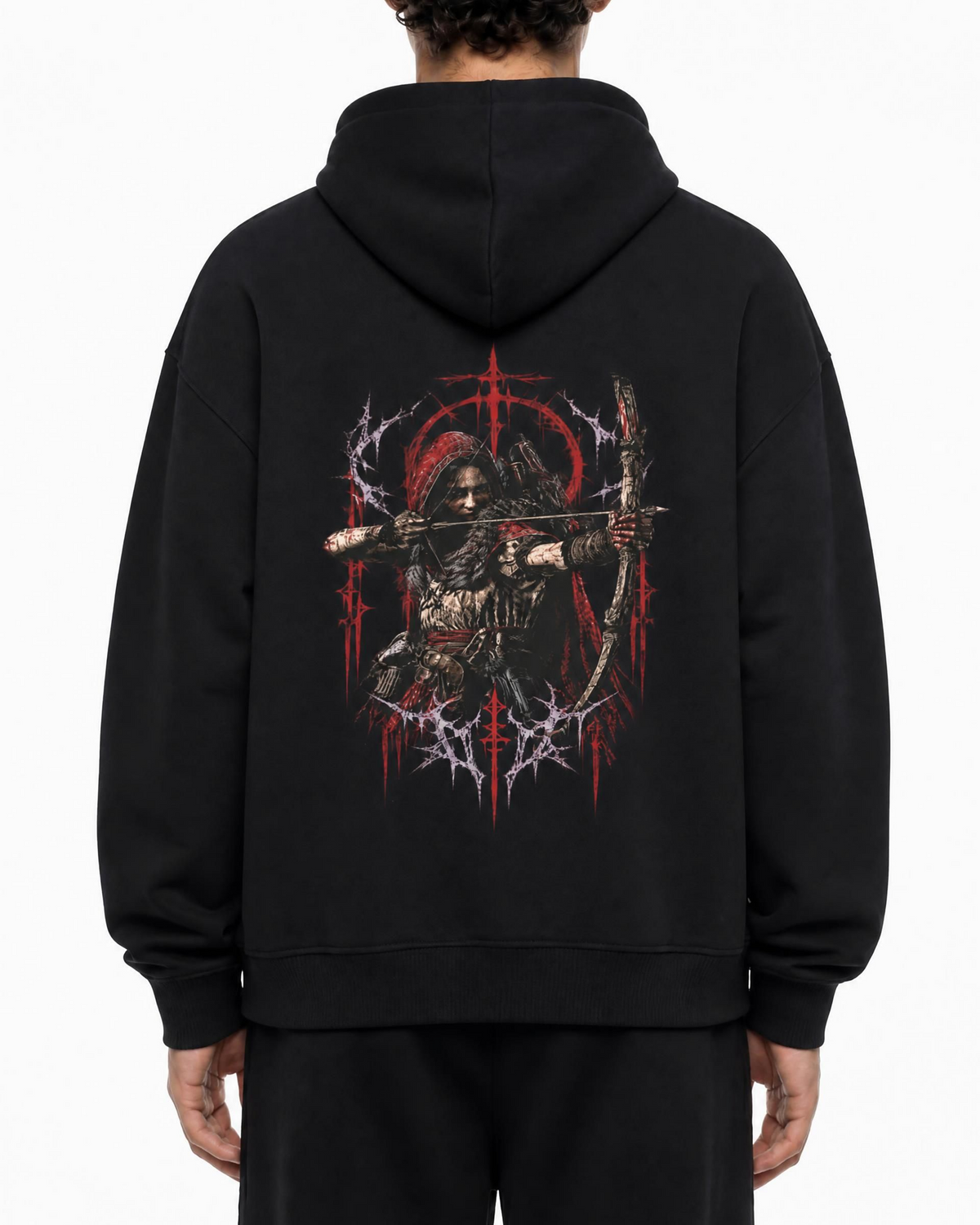 Belarté Dark Archer Graphic Zip Hoodie in black - product view 2