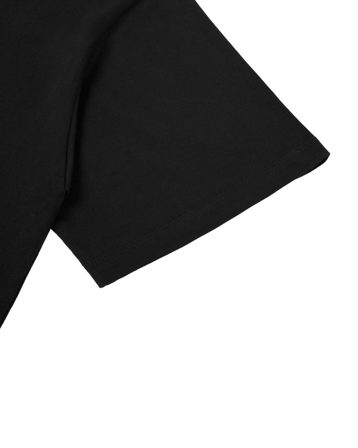 Black 260 GSM cotton fabric detail - Belarté Noise T-Shirt