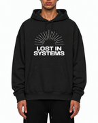 Felpa nera con cappuccio Lost In Systems Belarté