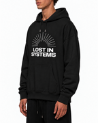 Felpa nera con cappuccio Lost In Systems Belarté