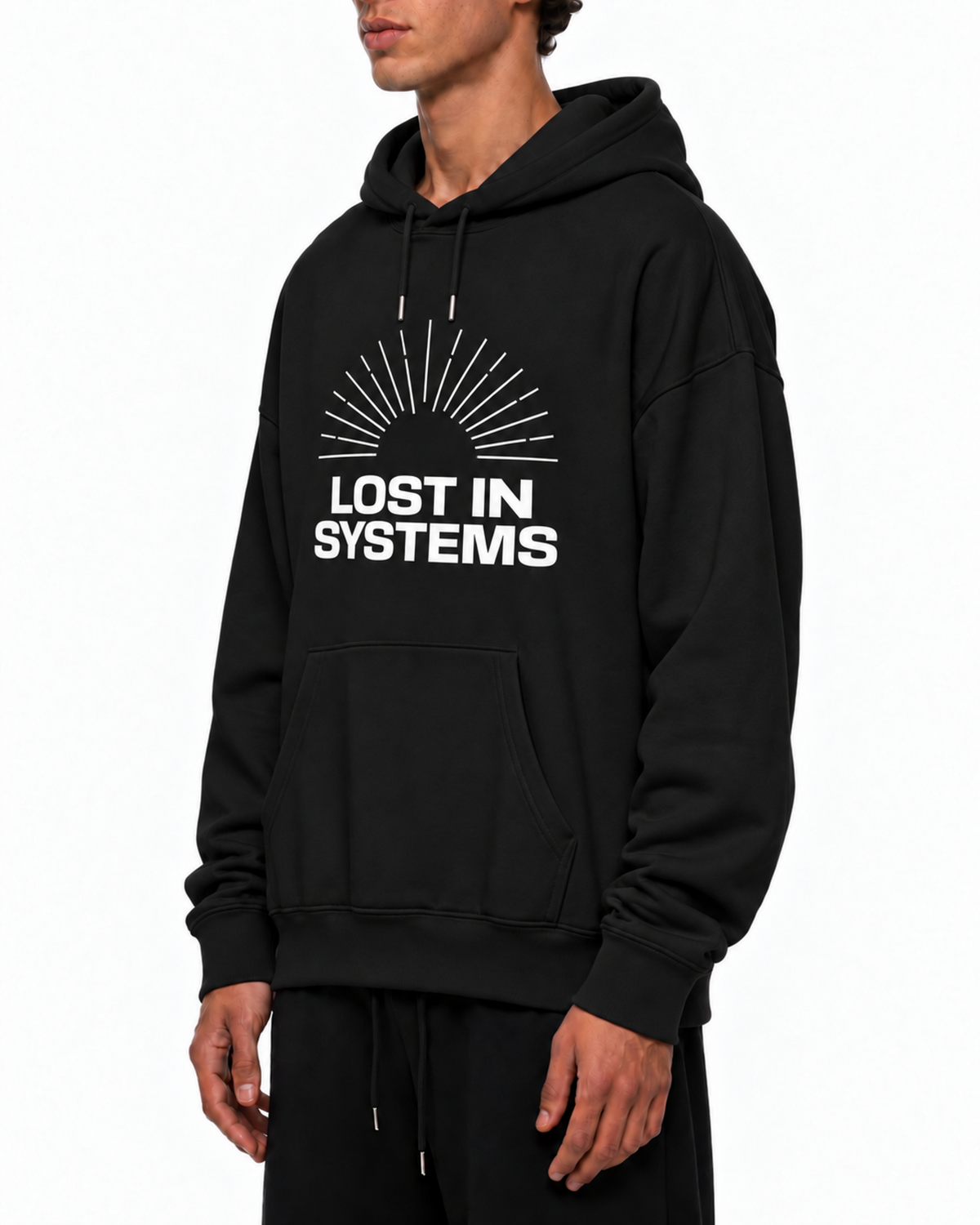Schwarzer Hoodie Belarté Lost In Systems