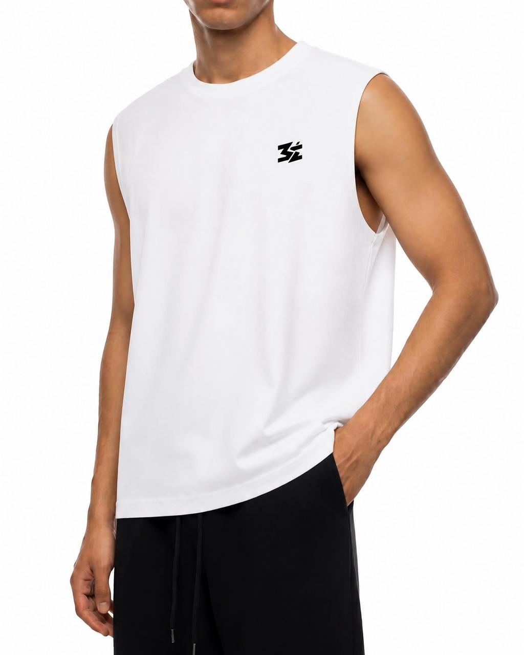 Débardeur blanc à logo Belarté Essential