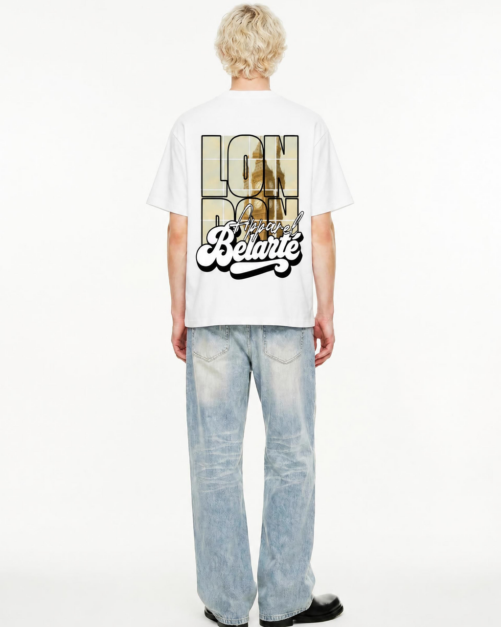 Belarté London Apparel Graphic T Shirt | Oversized Streetwear Big Ben Back Print Tee