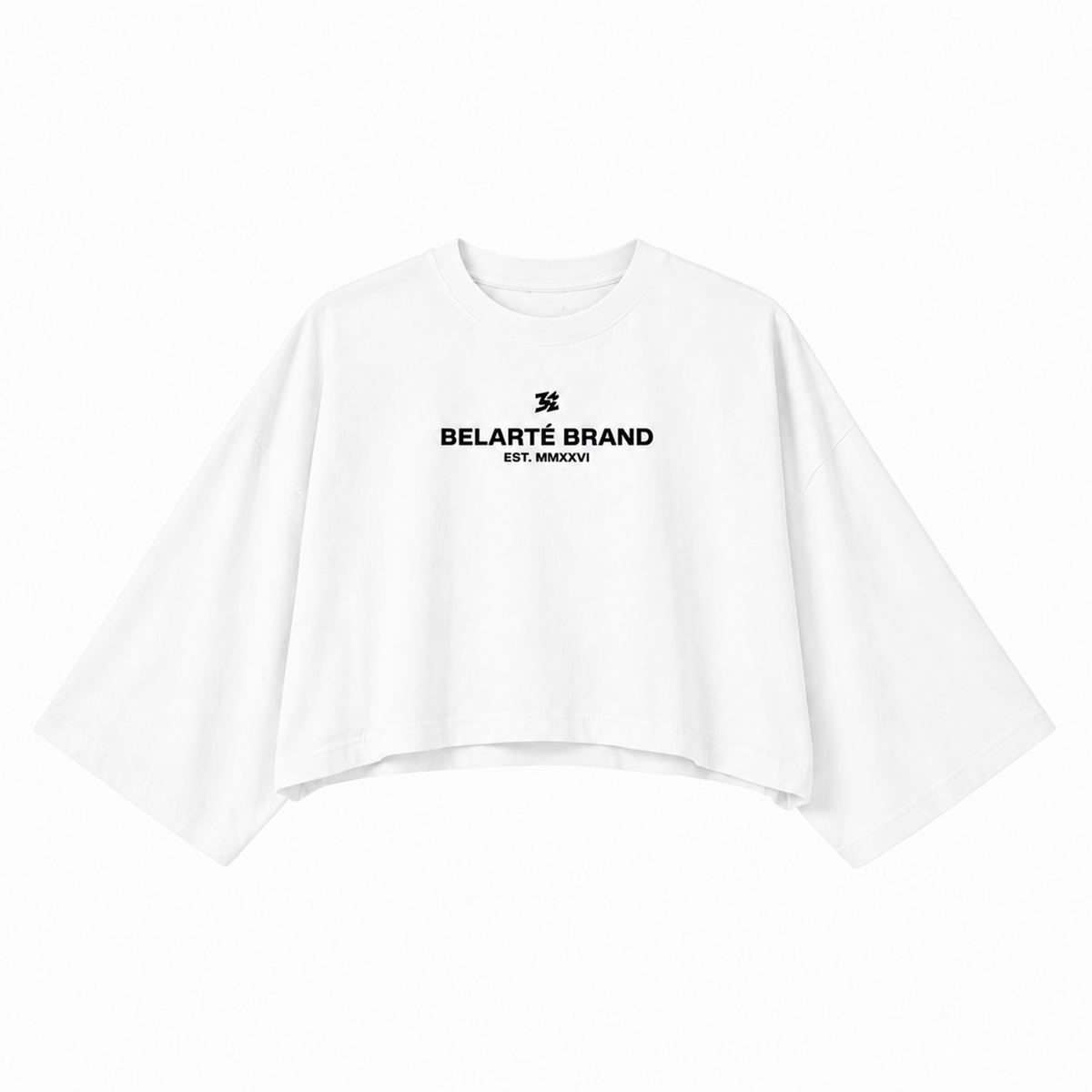 Belarté Women's Oversized Batwing Crop T-shirt - product photograph 5 of 5