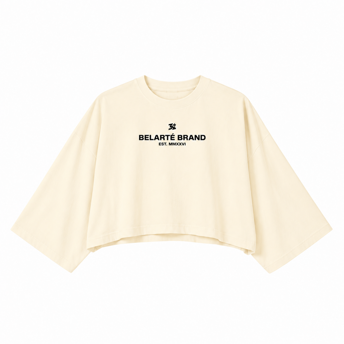 Belarté Women's Oversized Batwing Crop T-shirt - product photograph 1 of 5