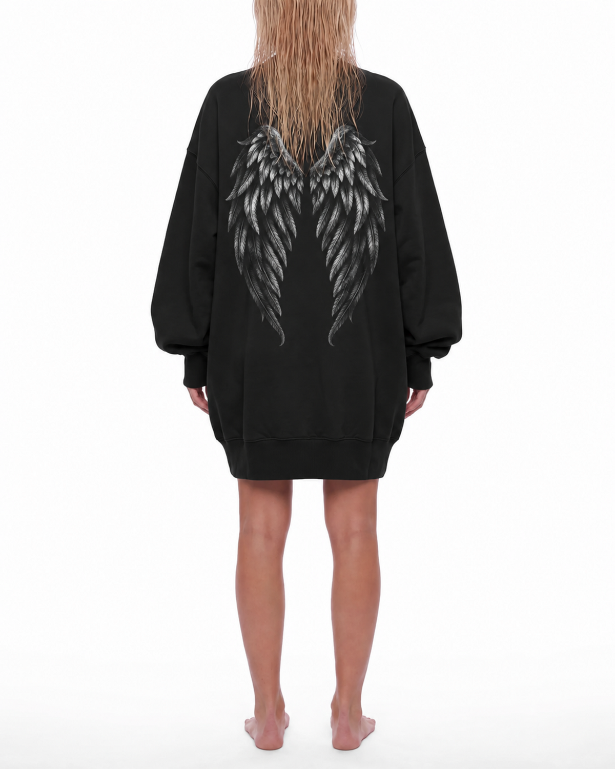 Belarté Fallen Angel women's oversized vintage washed sweatshirt dress - product image 5 of 13