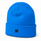Belarté Signature Embroidered Beanie in royal blue - front view with embroidered logo