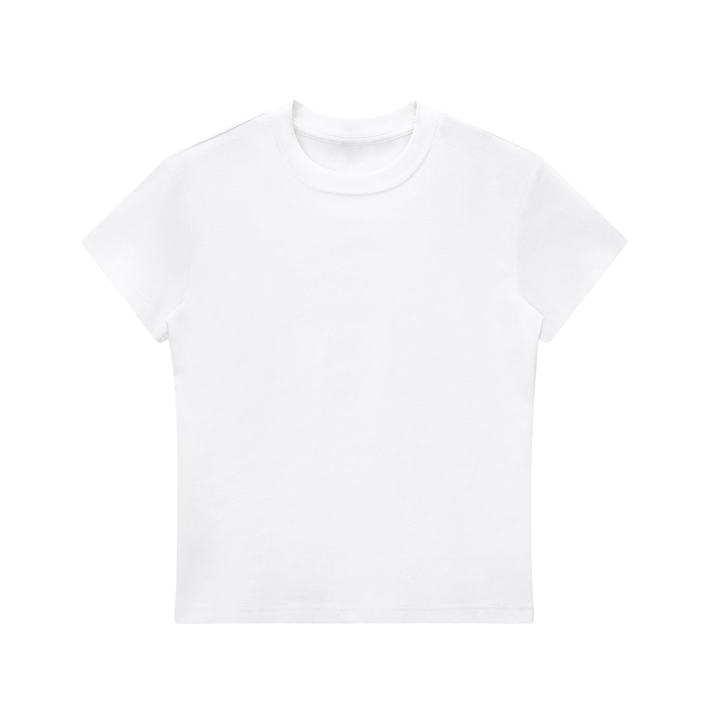 casual fitted tee,basic crop top