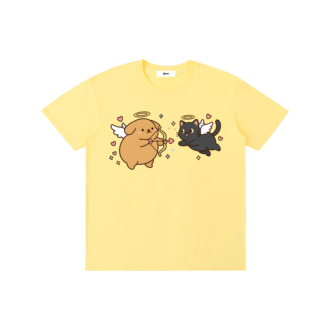 Cute Cupid Dog And Cat T-Shirt - Belarté