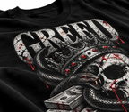 Belarté Greed Never Enough Graphic T-Shirt - DTG print and 260 GSM cotton close-up