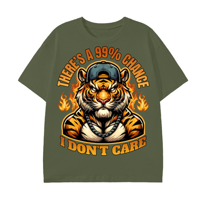 tiger shirt,streetwear graphic,fearless attitude shirt,bold quote shirt,fire tiger design,urban fashion top,gym motivation shirt,savage style apparel,confidence streetwear,aggressive animal graphic