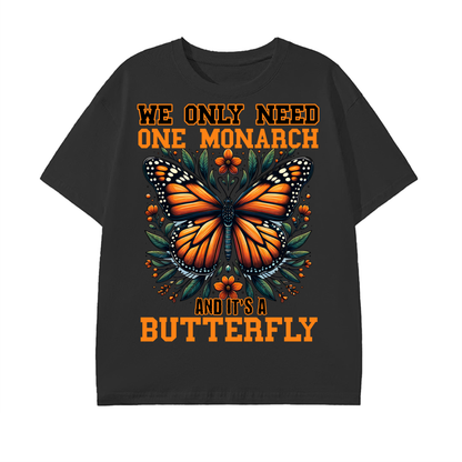 monarch butterfly,butterfly graphic shirt,nature lover apparel,artistic graphic,orange butterfly design,floral graphic shirt,butterfly aesthetic,nature prints clothing,trendy graphic shirt,butterfly art fashion