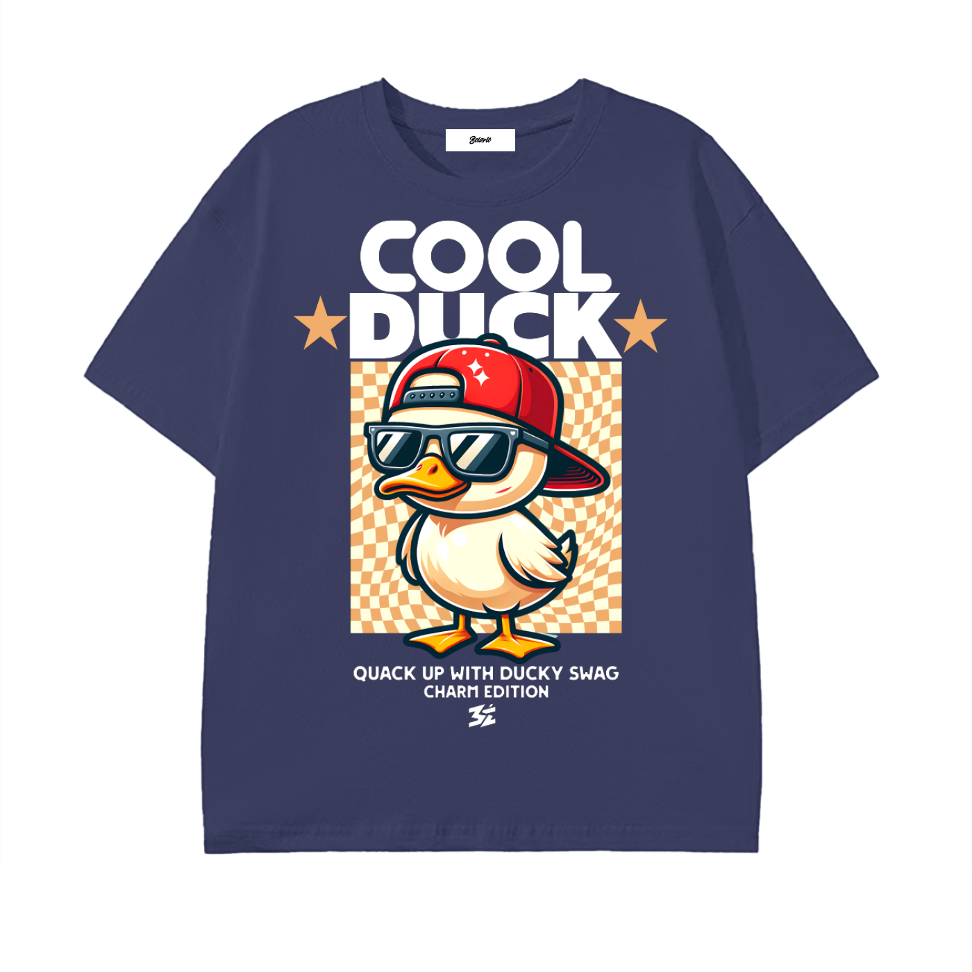 cool duck,cartoon duck shirt,streetwear graphic,funny animal design,snapback duck art,cute character apparel,playful graphic shirt,aesthetic cartoon tee,urban style clothing,duck illustration fashion