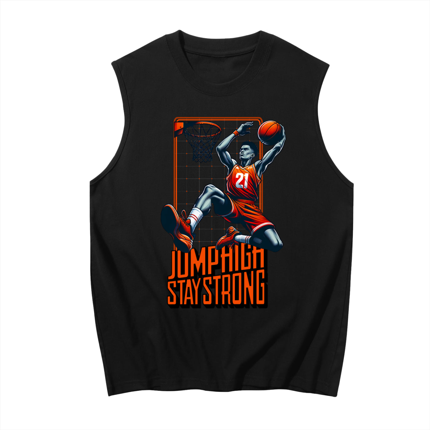 jump high stay strong,basketball dunk,basketball player,sports motivation,streetwear sports,gym motivation,athlete mindset,basketball art,sports illustration,fitness culture