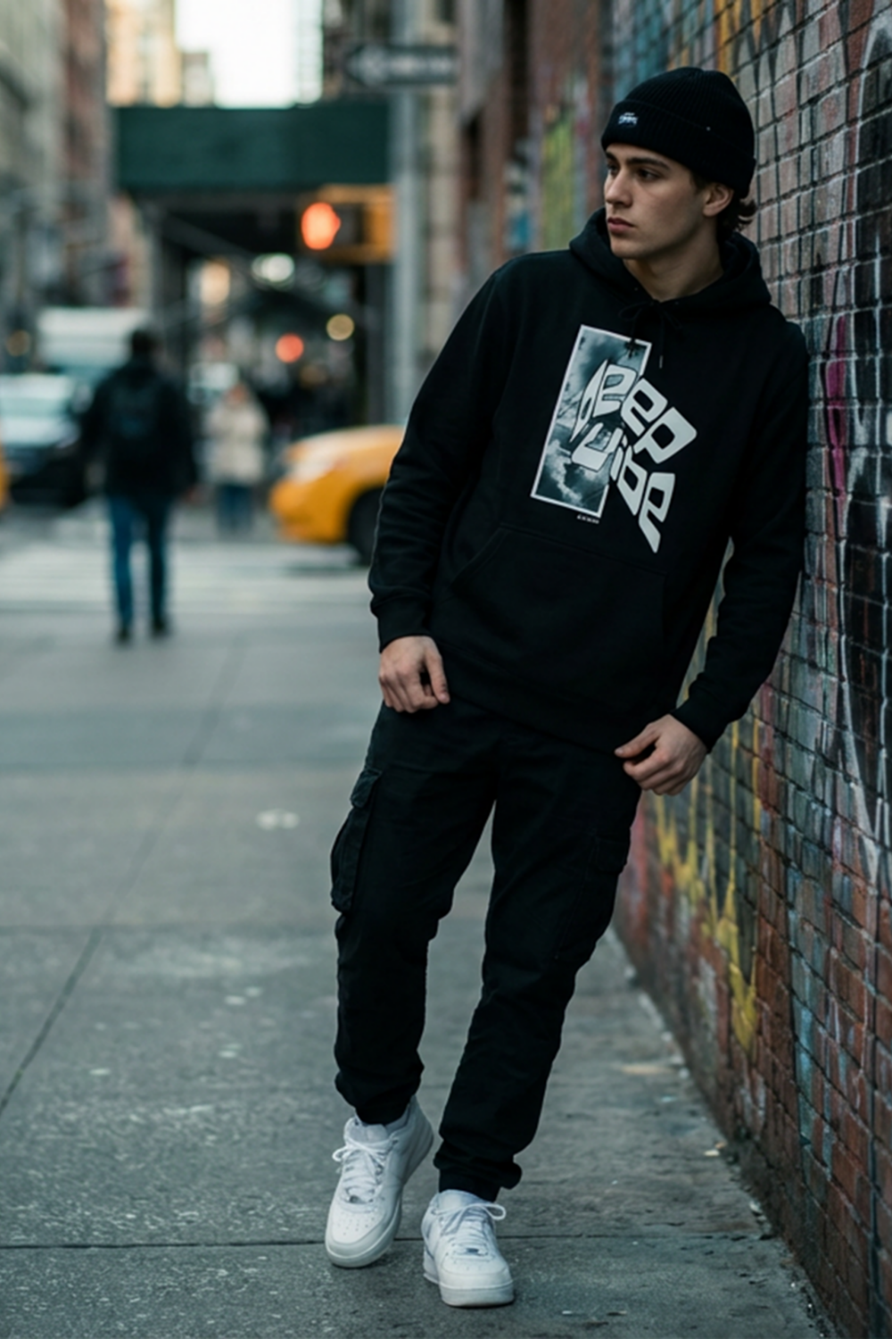 streetwear hoodie,graphic hoodie,black hoodie,abstract design,urban fashion,modern streetwear,minimalist hoodie,aesthetic hoodie,cloud graphic,bold print hoodie