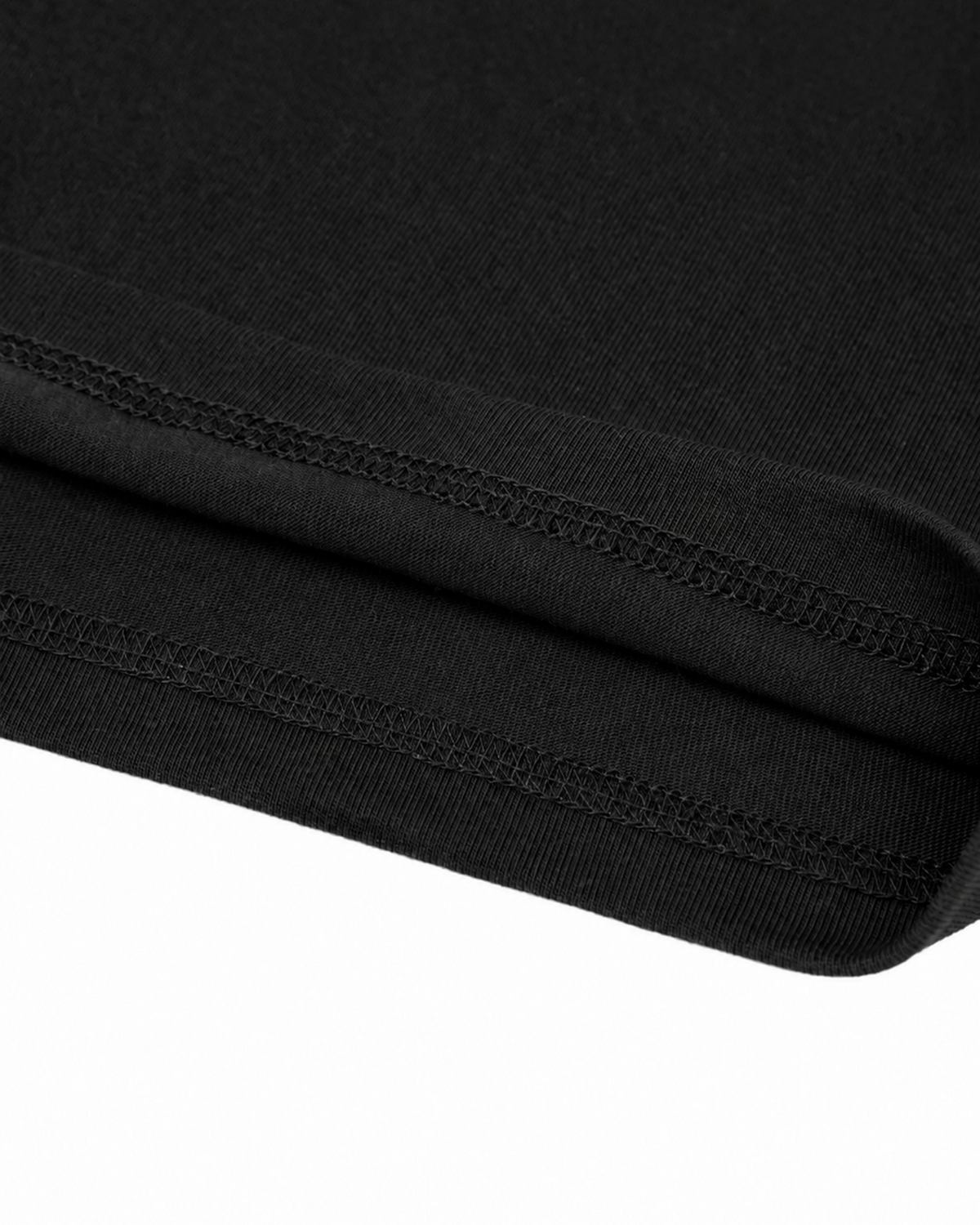 Belarté Chaos Cubes black cotton T-shirt, hem stitching detail