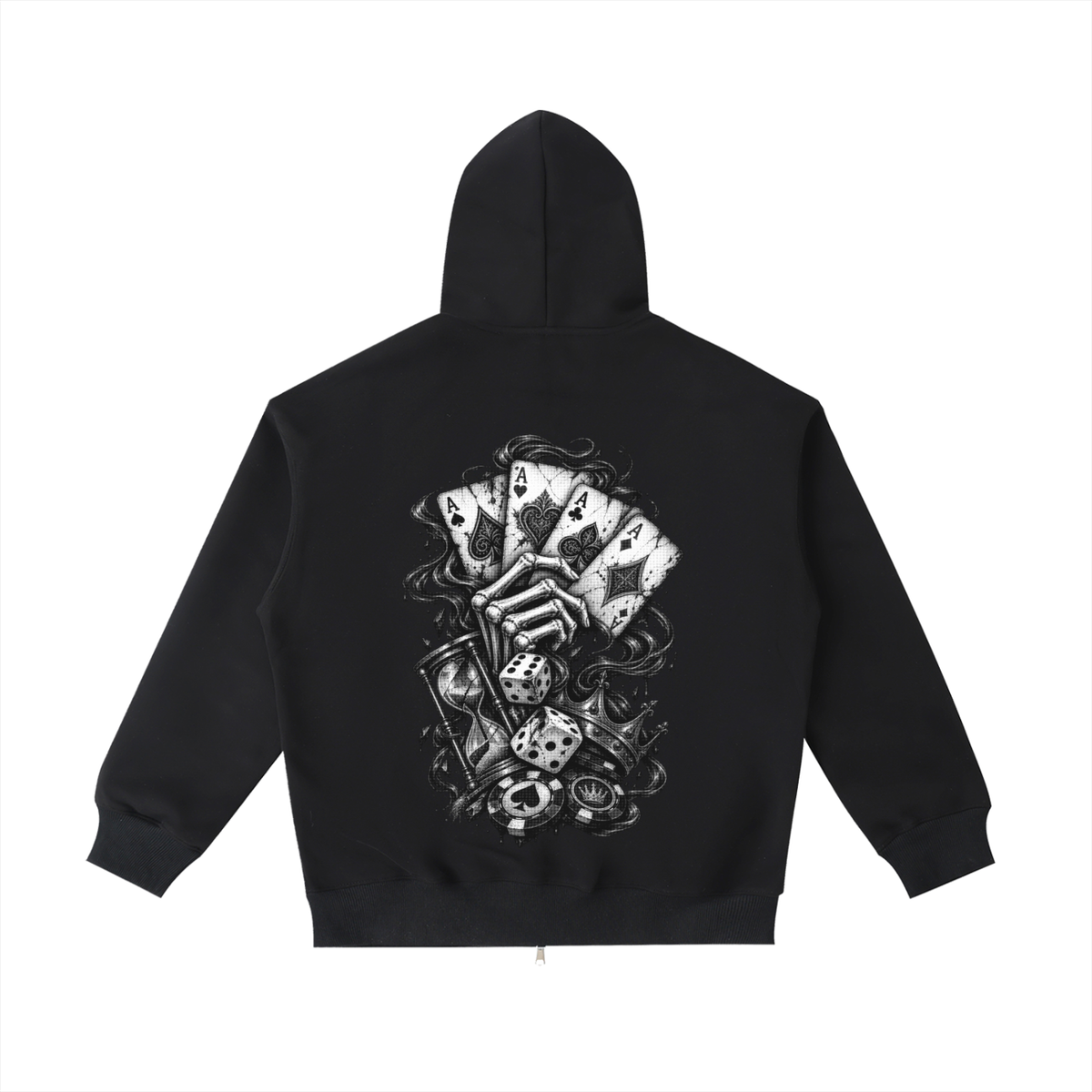 Belarté House of Fate Sweat à capuche zippé en noir - vue du produit 7
