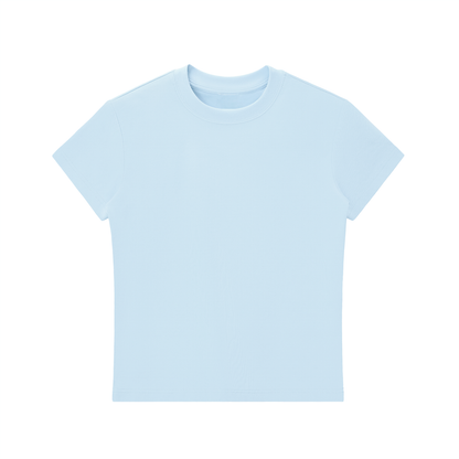 casual fitted tee,basic crop top