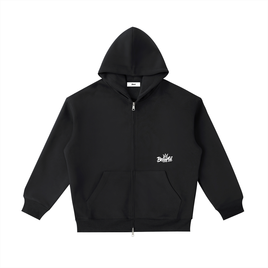 Belarté House of Fate Sweat à capuche zippé en noir - vue du produit 1