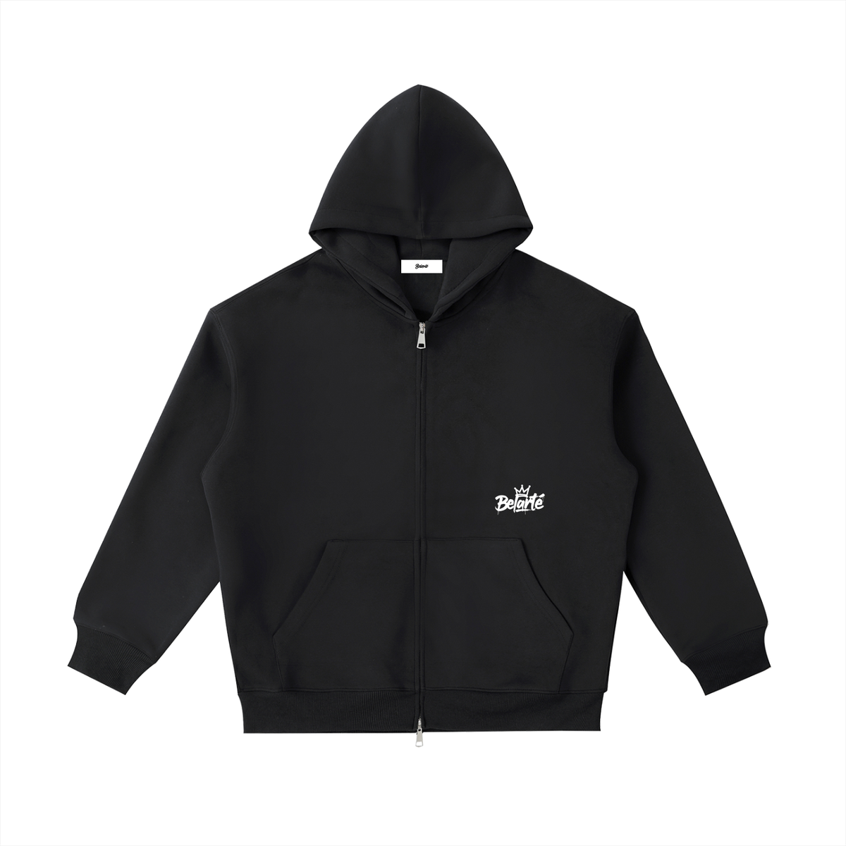 Belarté House of Fate Sweat à capuche zippé en noir - vue du produit 1